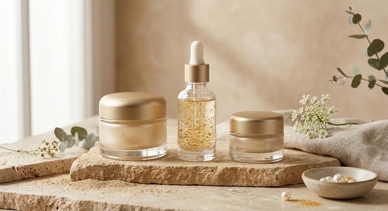 AuraGlow Silk Radiance Serum - 24K Gold & Pearl Infusion